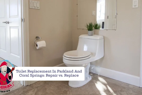Contemporary bathroom design featuring a white toilet, mirror, and decor.