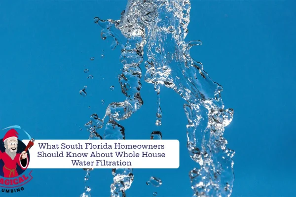 Water falling infront of a blue background