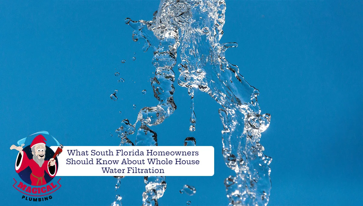 Water falling infront of a blue background